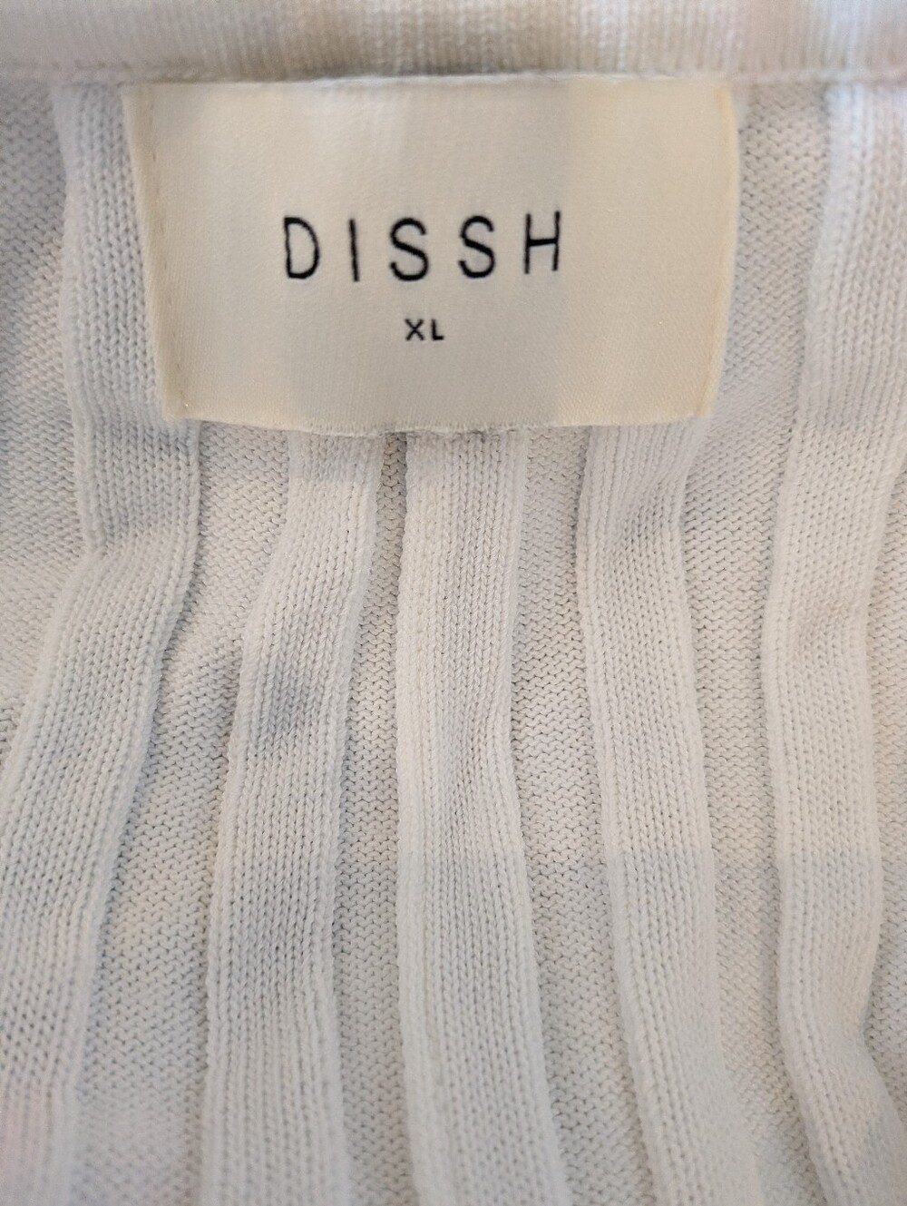 DISSH Reign Dress White Ribbed Maxi Long Sleeve Tie Bridal Minimalist Size XL - Picture 16 of 16